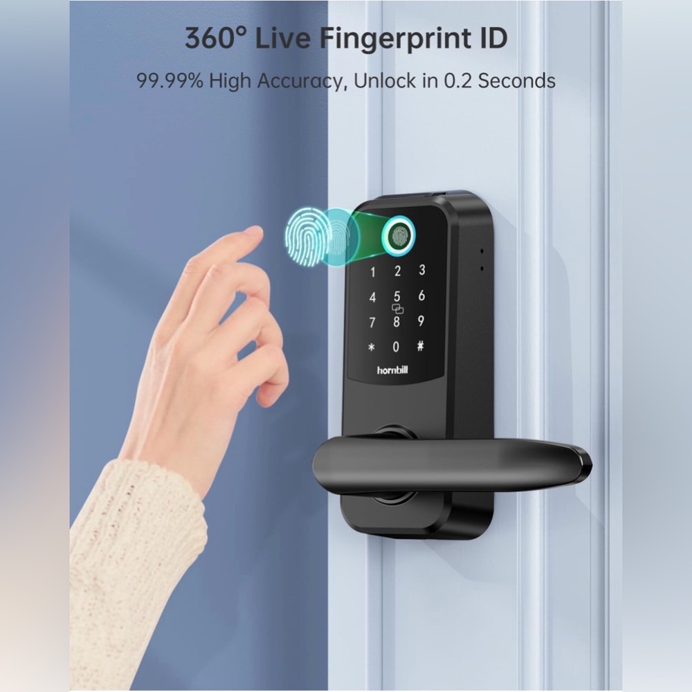 Smart Lock Keyless Entry with Handle - Picture 3 of 9